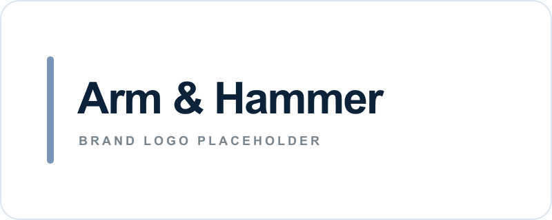 Arm & Hammer text logo placeholder
