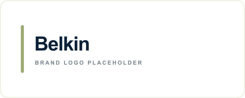 Belkin text logo placeholder