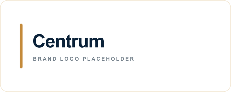 Centrum text logo placeholder