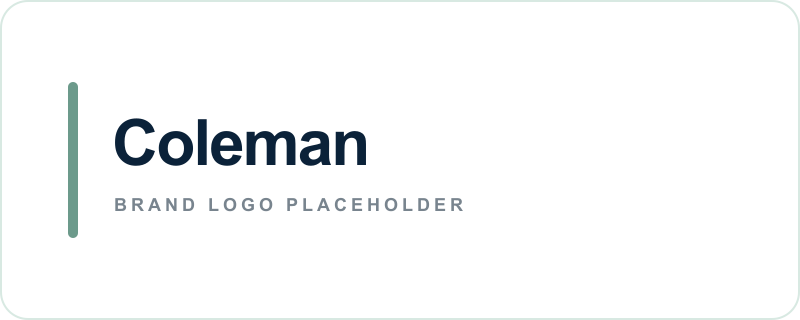 Coleman text logo placeholder