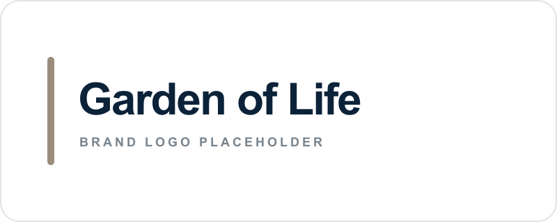 Garden of Life text logo placeholder