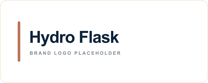 Hydro Flask text logo placeholder