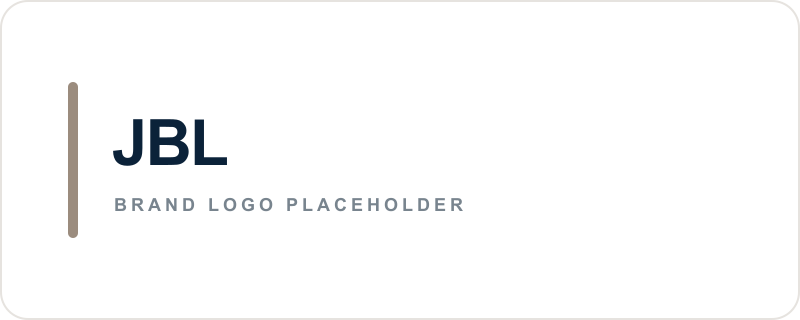 JBL text logo placeholder