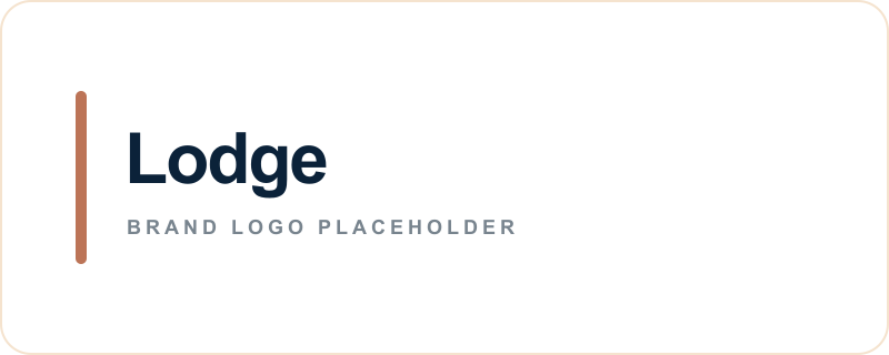 Lodge text logo placeholder