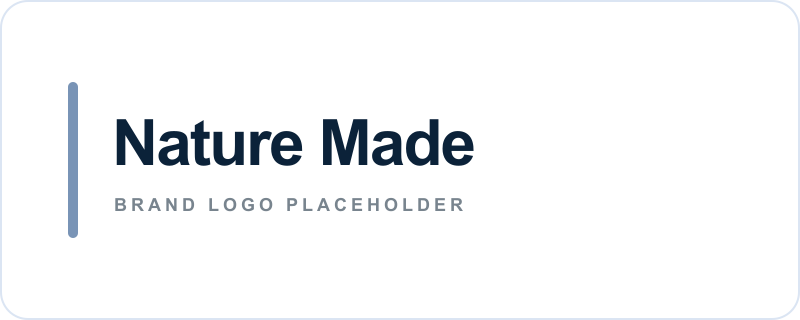 Nature Made text logo placeholder