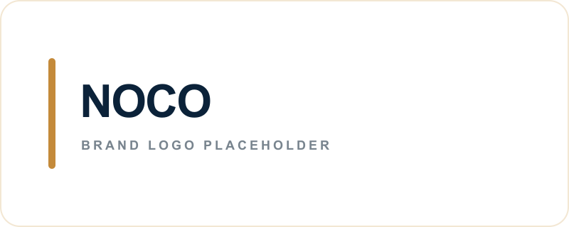 NOCO text logo placeholder