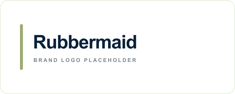 Rubbermaid text logo placeholder
