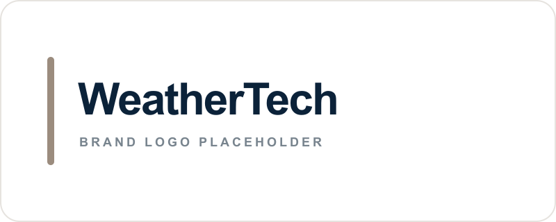 WeatherTech text logo placeholder